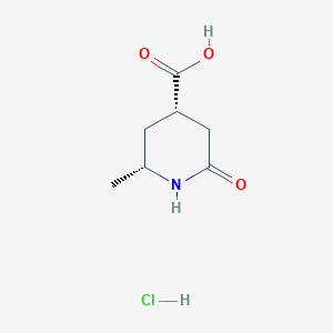 (2R,4S)-2-Methyl-6-oxopiperidine-4-carboxylic acid;hydrochloride