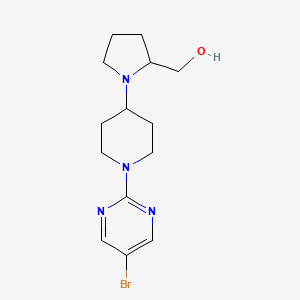 [1-[1-(5-Bromopyrimidin-2-yl)piperidin-4-yl]pyrrolidin-2-yl]methanol