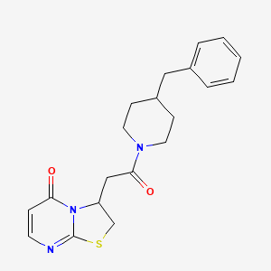 molecular formula C20H23N3O2S B2926963 3-(2-(4-benzylpiperidin-1-yl)-2-oxoethyl)-2H-thiazolo[3,2-a]pyrimidin-5(3H)-one CAS No. 946263-59-8