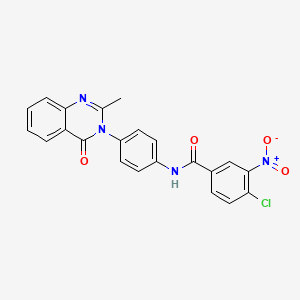 B2926970 4-chloro-N-(4-(2-methyl-4-oxoquinazolin-3(4H)-yl)phenyl)-3-nitrobenzamide CAS No. 903262-56-6