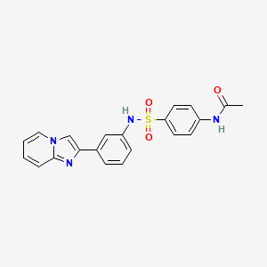 molecular formula C21H18N4O3S B2926974 N-{4-[(3-{imidazo[1,2-a]pyridin-2-yl}phenyl)sulfamoyl]phenyl}acetamide CAS No. 537021-04-8