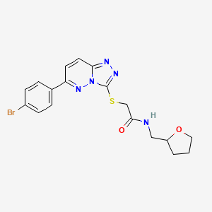 2-((6-(4-bromophenyl)-[1,2,4]triazolo[4,3-b]pyridazin-3-yl)thio)-N-((tetrahydrofuran-2-yl)methyl)acetamide