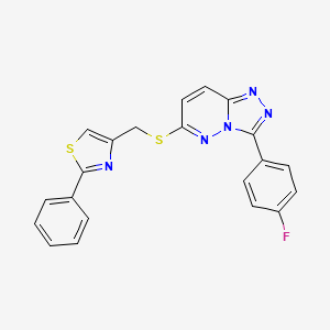 4-(((3-(4-Fluorophenyl)-[1,2,4]triazolo[4,3-b]pyridazin-6-yl)thio)methyl)-2-phenylthiazole