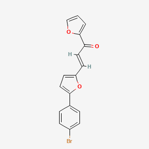 molecular formula C17H11BrO3 B2927001 (2E)-3-[5-(4-bromophenyl)furan-2-yl]-1-(furan-2-yl)prop-2-en-1-one CAS No. 20005-36-1