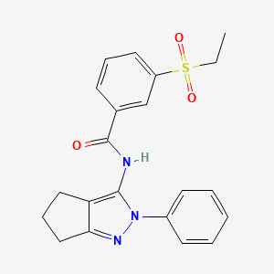 3-(ethylsulfonyl)-N-(2-phenyl-2,4,5,6-tetrahydrocyclopenta[c]pyrazol-3-yl)benzamide