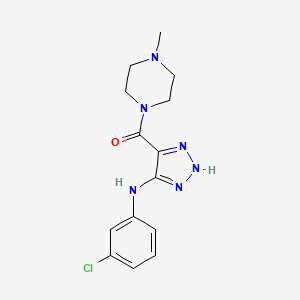 (5-((3-chlorophenyl)amino)-1H-1,2,3-triazol-4-yl)(4-methylpiperazin-1-yl)methanone