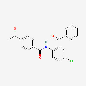 molecular formula C22H16ClNO3 B2927013 4-acetyl-N-(2-benzoyl-4-chlorophenyl)benzamide CAS No. 312605-50-8