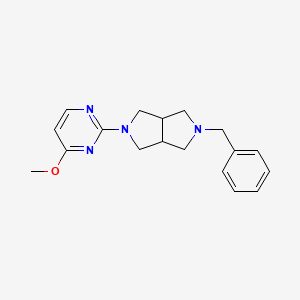 molecular formula C18H22N4O B2927014 2-{5-Benzyl-octahydropyrrolo[3,4-c]pyrrol-2-yl}-4-methoxypyrimidine CAS No. 2380184-91-6