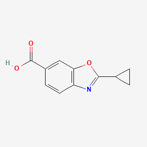 molecular formula C11H9NO3 B2927031 2-Cyclopropyl-1,3-benzoxazole-6-carboxylic acid CAS No. 1369156-25-1