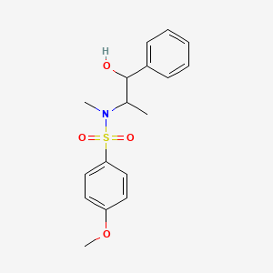 molecular formula C17H21NO4S B2927032 N-(2-Hydroxy-1-methyl-2-phenyl-ethyl)-4-methoxy-N-methyl-benzenesulfonamide CAS No. 379726-29-1