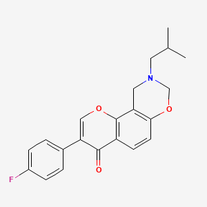 3-(4-fluorophenyl)-9-(2-methylpropyl)-9,10-dihydro-4H,8H-chromeno[8,7-e][1,3]oxazin-4-one