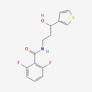 2,6-difluoro-N-(3-hydroxy-3-(thiophen-3-yl)propyl)benzamide