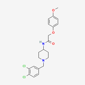 molecular formula C21H24Cl2N2O3 B2927255 N-{1-[(3,4-dichlorophenyl)methyl]piperidin-4-yl}-2-(4-methoxyphenoxy)acetamide CAS No. 479556-00-8