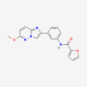 molecular formula C18H14N4O3 B2927318 N-(3-(6-methoxyimidazo[1,2-b]pyridazin-2-yl)phenyl)furan-2-carboxamide CAS No. 953149-13-8
