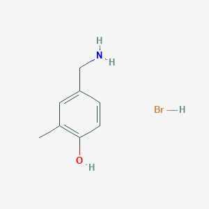 molecular formula C8H12BrNO B2927320 4-(Aminomethyl)-2-methylphenol hydrobromide CAS No. 2225136-15-0