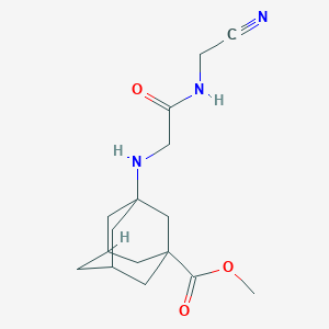 molecular formula C16H23N3O3 B2927326 Methyl 3-({[(cyanomethyl)carbamoyl]methyl}amino)adamantane-1-carboxylate CAS No. 2224524-09-6