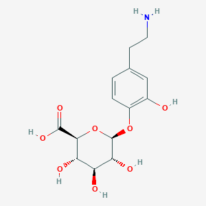 molecular formula C₁₄H₁₉NO₈ B029274 Dopamine glucuronide CAS No. 38632-24-5