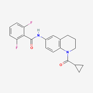 molecular formula C20H18F2N2O2 B2927400 N-(1-cyclopropanecarbonyl-1,2,3,4-tetrahydroquinolin-6-yl)-2,6-difluorobenzamide CAS No. 899983-13-2