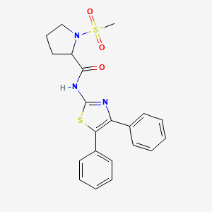 N-(4,5-diphenylthiazol-2-yl)-1-(methylsulfonyl)pyrrolidine-2-carboxamide