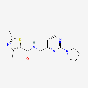 2,4-dimethyl-N-((6-methyl-2-(pyrrolidin-1-yl)pyrimidin-4-yl)methyl)thiazole-5-carboxamide