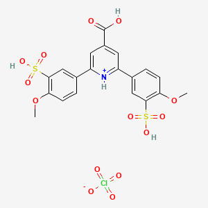 4-Carboxy-2,6-bis(4-methoxy-3-sulfophenyl)pyridin-1-ium perchlorate