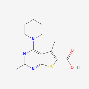 2,5-Dimethyl-4-piperidin-1-ylthieno[2,3-d]pyrimidine-6-carboxylic acid