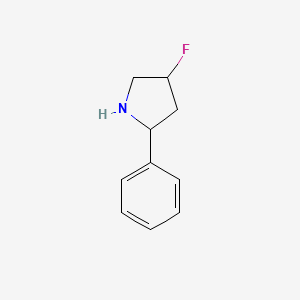 molecular formula C10H12FN B2927446 4-Fluoro-2-phenylpyrrolidine CAS No. 1556046-38-8