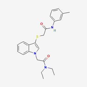 molecular formula C23H27N3O2S B2927447 N,N-DIETHYL-2-[3-({[(3-METHYLPHENYL)CARBAMOYL]METHYL}SULFANYL)-1H-INDOL-1-YL]ACETAMIDE CAS No. 877657-85-7