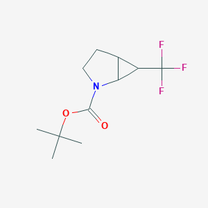 molecular formula C11H16F3NO2 B2927472 Tert-butyl 6-(trifluoromethyl)-2-azabicyclo[3.1.0]hexane-2-carboxylate CAS No. 1935266-44-6