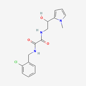 molecular formula C16H18ClN3O3 B2927475 N'-[(2-chlorophenyl)methyl]-N-[2-hydroxy-2-(1-methyl-1H-pyrrol-2-yl)ethyl]ethanediamide CAS No. 1396854-80-0