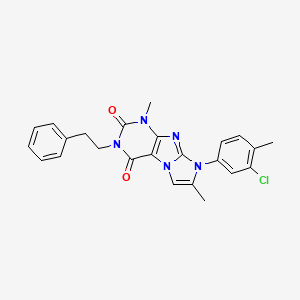 8-(3-chloro-4-methylphenyl)-1,7-dimethyl-3-phenethyl-1H-imidazo[2,1-f]purine-2,4(3H,8H)-dione