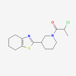 2-Chloro-1-[3-(4,5,6,7-tetrahydro-1,3-benzothiazol-2-yl)piperidin-1-yl]propan-1-one