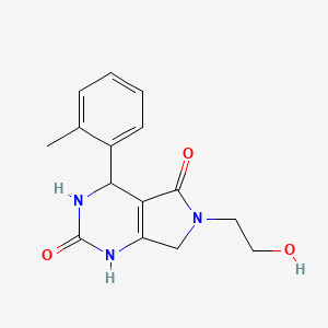 6-(2-hydroxyethyl)-4-(o-tolyl)-3,4,6,7-tetrahydro-1H-pyrrolo[3,4-d]pyrimidine-2,5-dione