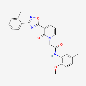 molecular formula C24H22N4O4 B2927500 N-(2-methoxy-5-methylphenyl)-2-{3-[3-(2-methylphenyl)-1,2,4-oxadiazol-5-yl]-2-oxo-1,2-dihydropyridin-1-yl}acetamide CAS No. 1251598-75-0