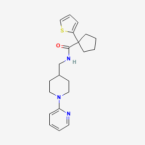 N-((1-(pyridin-2-yl)piperidin-4-yl)methyl)-1-(thiophen-2-yl)cyclopentanecarboxamide