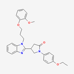 1-(4-ethoxyphenyl)-4-{1-[3-(2-methoxyphenoxy)propyl]-1H-benzimidazol-2-yl}pyrrolidin-2-one
