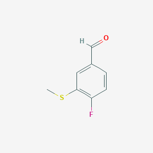 molecular formula C8H7FOS B2927516 4-Fluoro-3-(methylthio)benzaldehyde CAS No. 1289042-68-7