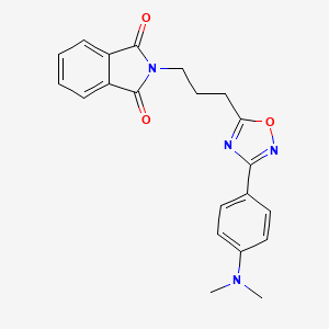 2-(3-(3-(4-(Dimethylamino)phenyl)-1,2,4-oxadiazol-5-yl)propyl)isoindoline-1,3-dione