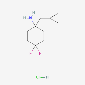 1-(Cyclopropylmethyl)-4,4-difluorocyclohexan-1-amine hydrochloride