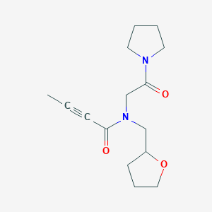 molecular formula C15H22N2O3 B2927635 N-(Oxolan-2-ylmethyl)-N-(2-oxo-2-pyrrolidin-1-ylethyl)but-2-ynamide CAS No. 2411272-22-3