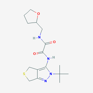 molecular formula C16H24N4O3S B2927647 N-{2-tert-butyl-2H,4H,6H-thieno[3,4-c]pyrazol-3-yl}-N'-[(oxolan-2-yl)methyl]ethanediamide CAS No. 899994-03-7