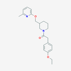 2-(4-Ethoxyphenyl)-1-[3-[(6-methylpyridin-2-yl)oxymethyl]piperidin-1-yl]ethanone
