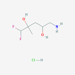 5-Amino-1,1-difluoro-2-methylpentane-2,4-diol;hydrochloride