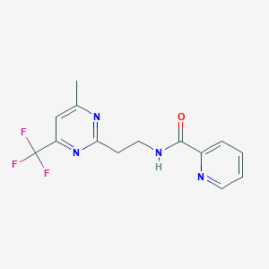 N-(2-(4-methyl-6-(trifluoromethyl)pyrimidin-2-yl)ethyl)picolinamide