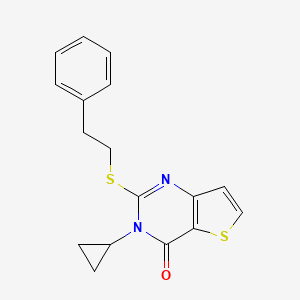 3-cyclopropyl-2-[(2-phenylethyl)sulfanyl]thieno[3,2-d]pyrimidin-4(3H)-one