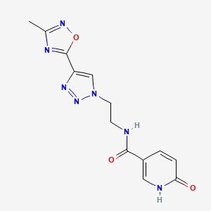 N-(2-(4-(3-methyl-1,2,4-oxadiazol-5-yl)-1H-1,2,3-triazol-1-yl)ethyl)-6-oxo-1,6-dihydropyridine-3-carboxamide