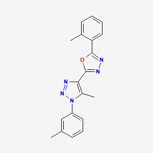 2-(5-methyl-1-(m-tolyl)-1H-1,2,3-triazol-4-yl)-5-(o-tolyl)-1,3,4-oxadiazole