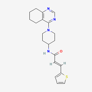 molecular formula C20H24N4OS B2927765 (E)-N-(1-(5,6,7,8-tetrahydroquinazolin-4-yl)piperidin-4-yl)-3-(thiophen-2-yl)acrylamide CAS No. 2034896-59-6