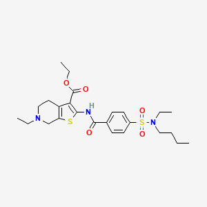 ethyl 2-(4-(N-butyl-N-ethylsulfamoyl)benzamido)-6-ethyl-4,5,6,7-tetrahydrothieno[2,3-c]pyridine-3-carboxylate