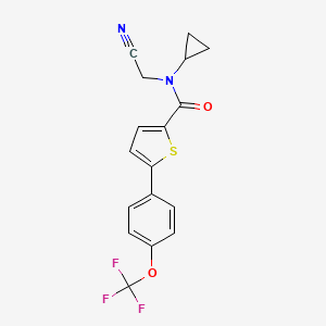molecular formula C17H13F3N2O2S B2927787 N-(Cyanomethyl)-N-cyclopropyl-5-[4-(trifluoromethoxy)phenyl]thiophene-2-carboxamide CAS No. 2418731-64-1